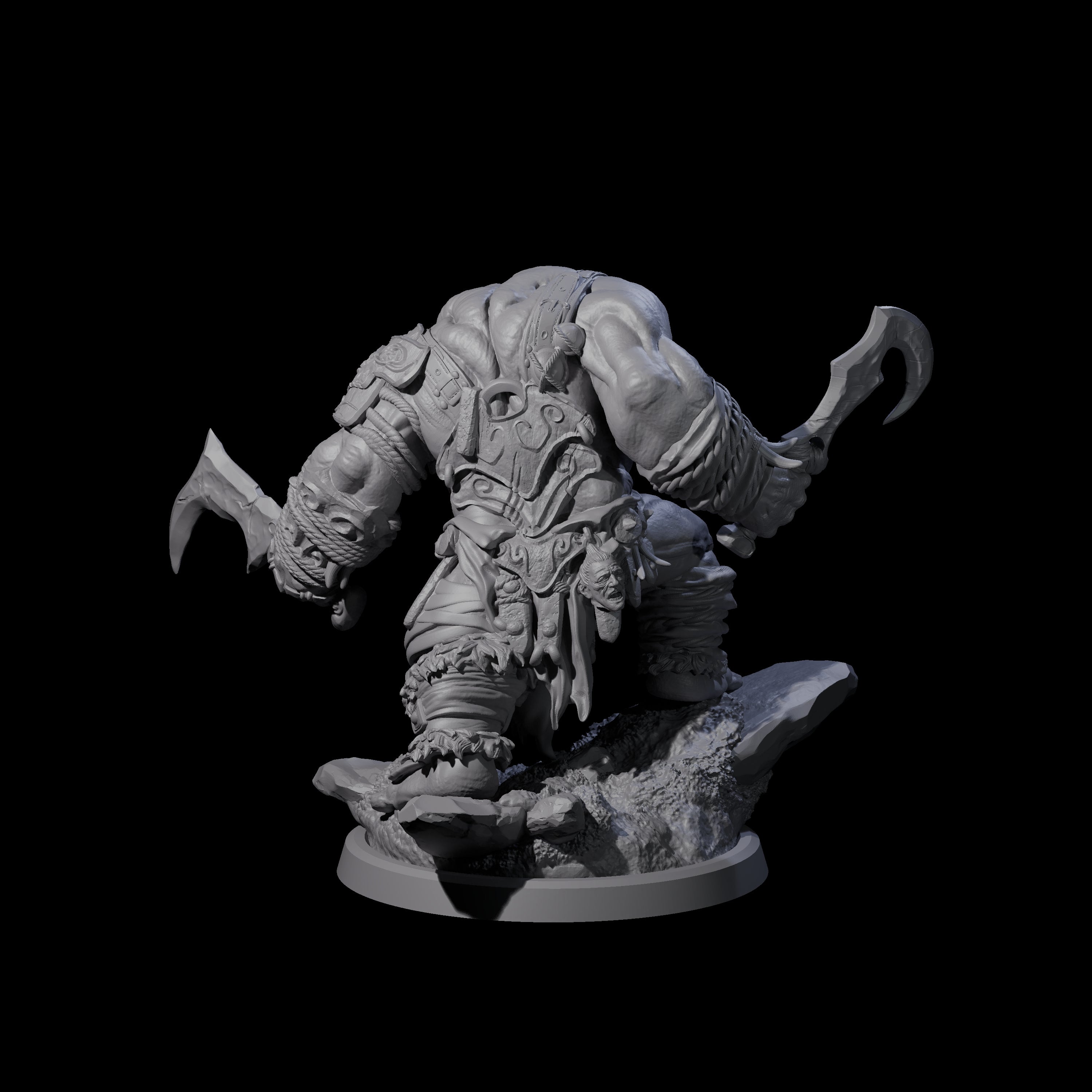 Fierce Cave Ogre A Miniature for Dungeons and Dragons, Pathfinder or other TTRPGs