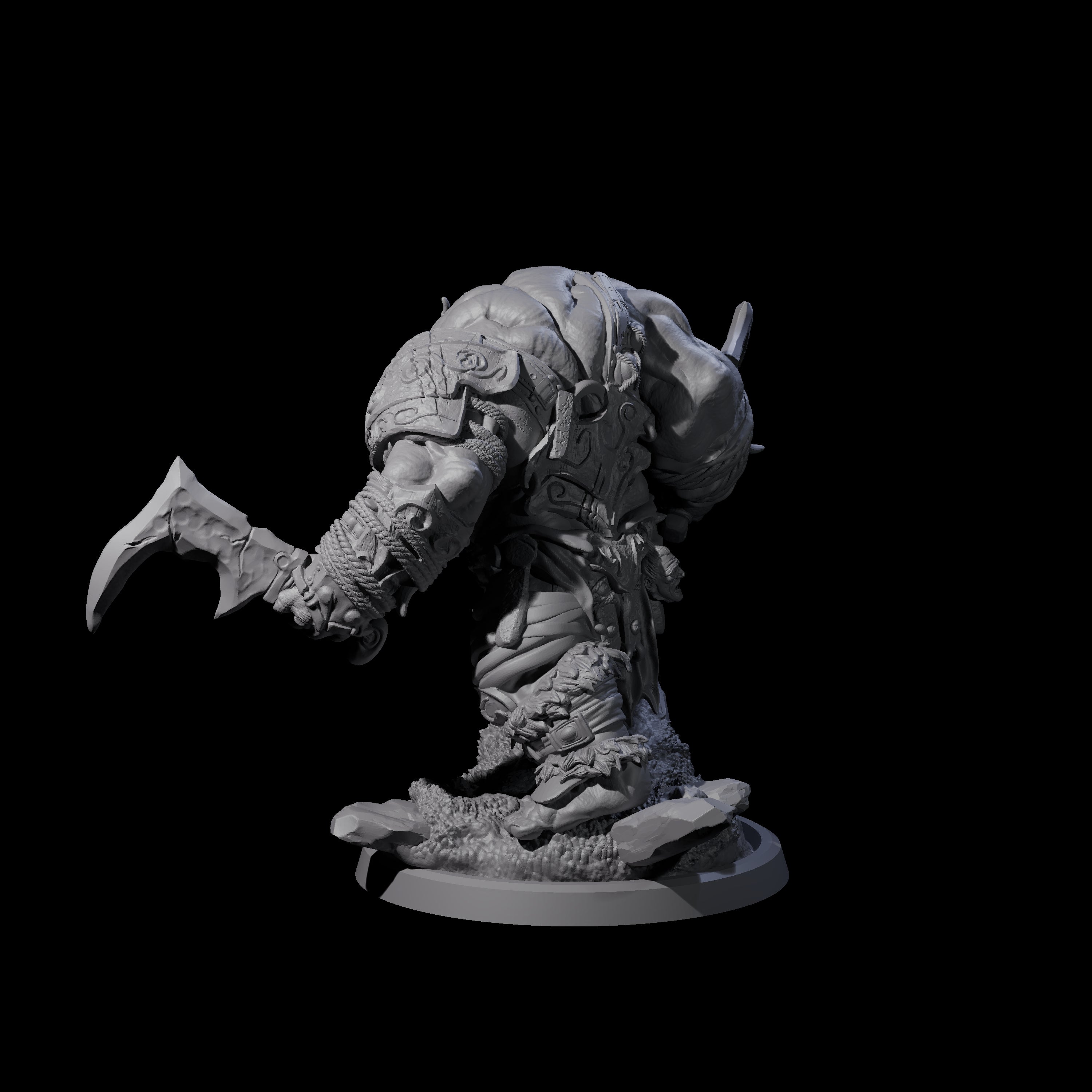 Fierce Cave Ogre A Miniature for Dungeons and Dragons, Pathfinder or other TTRPGs