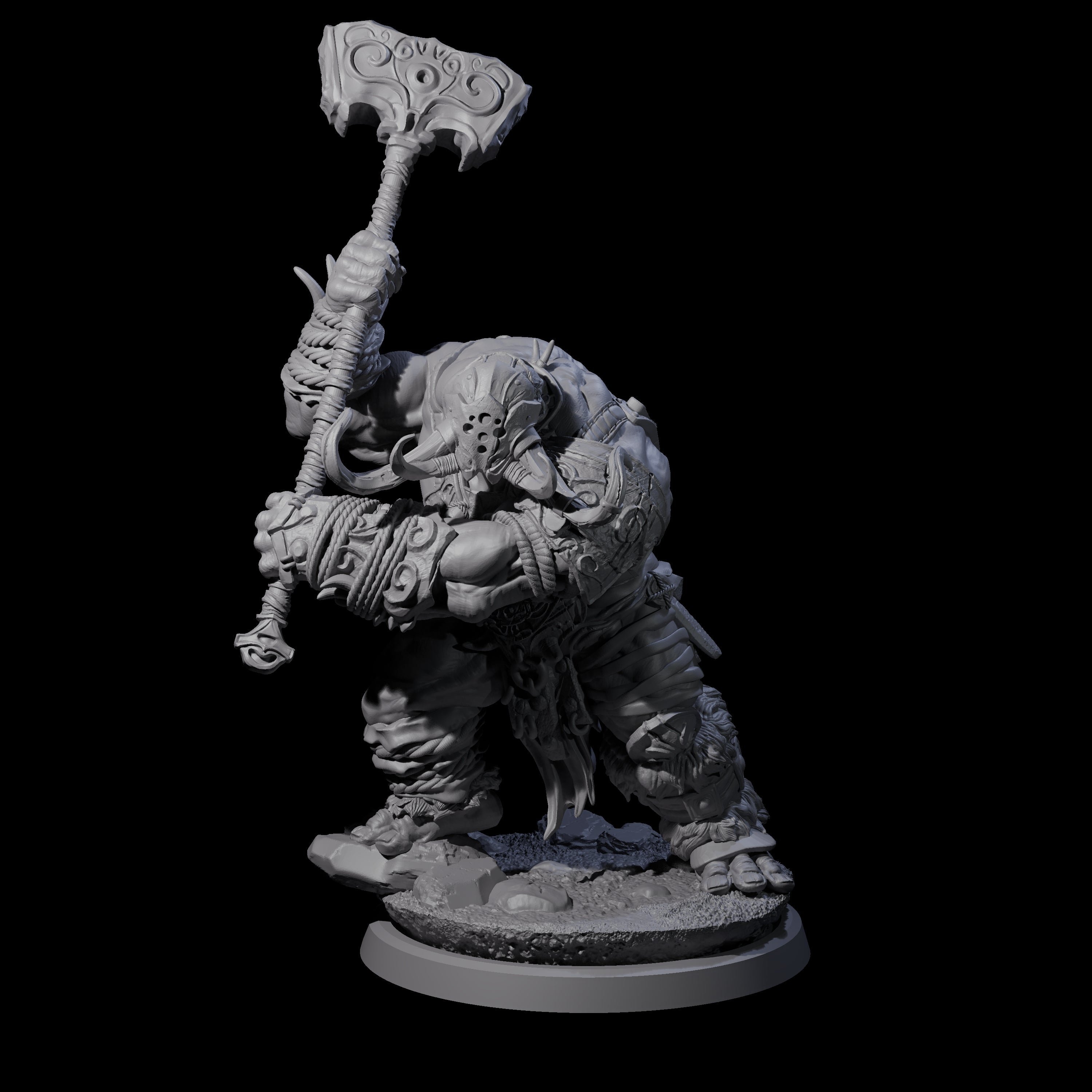 Fierce Cave Ogre B Miniature for Dungeons and Dragons, Pathfinder or other TTRPGs