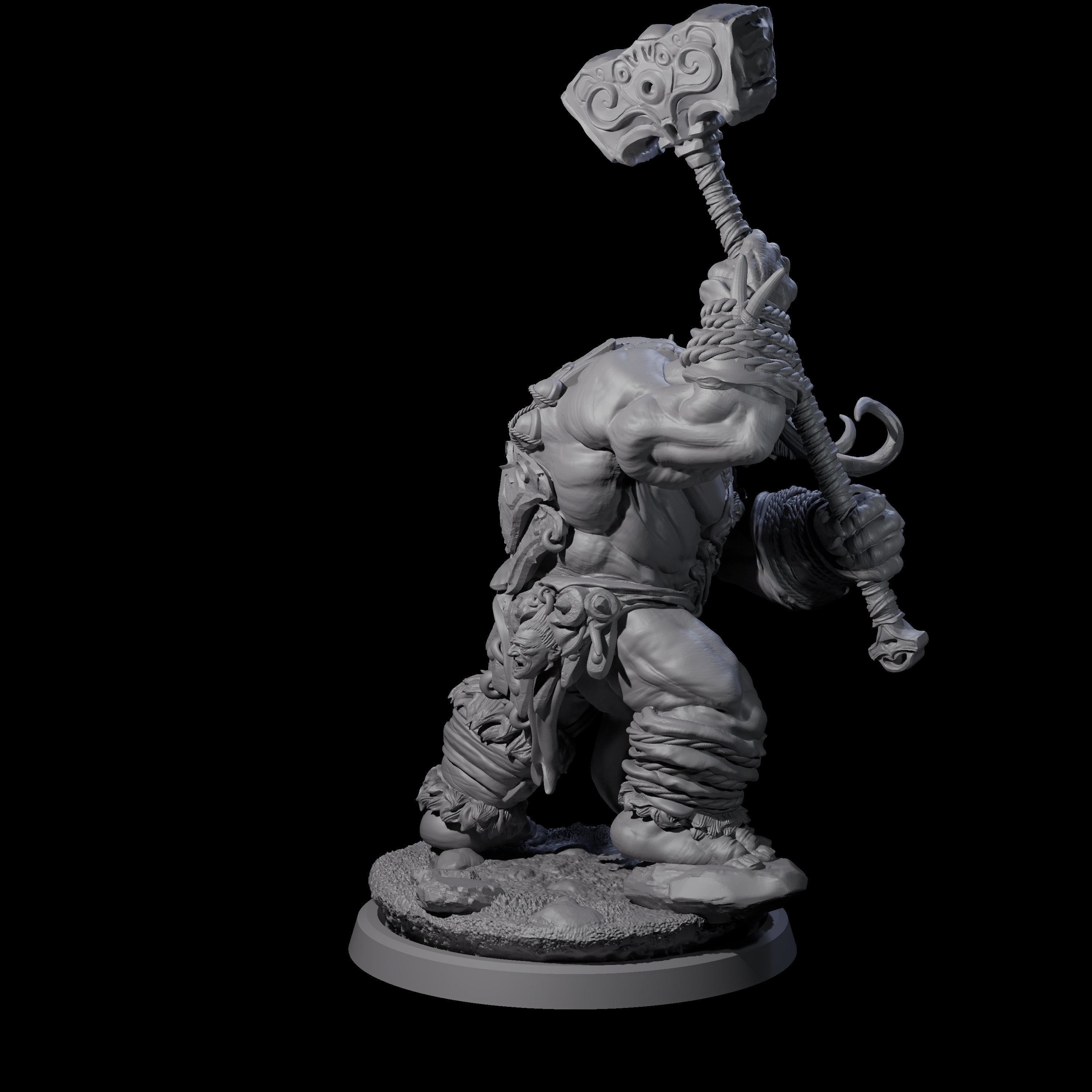 Fierce Cave Ogre B Miniature for Dungeons and Dragons, Pathfinder or other TTRPGs