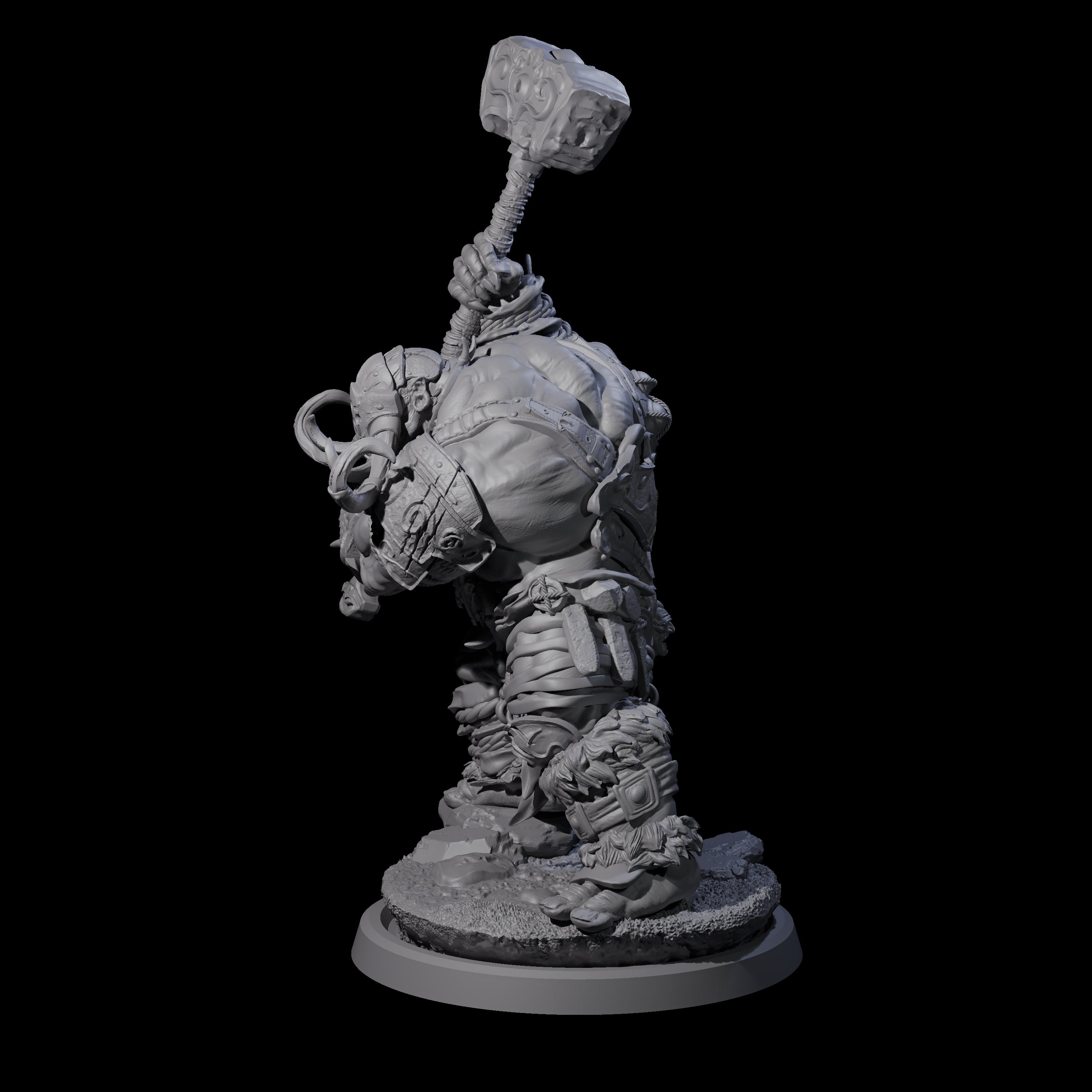 Fierce Cave Ogre B Miniature for Dungeons and Dragons, Pathfinder or other TTRPGs