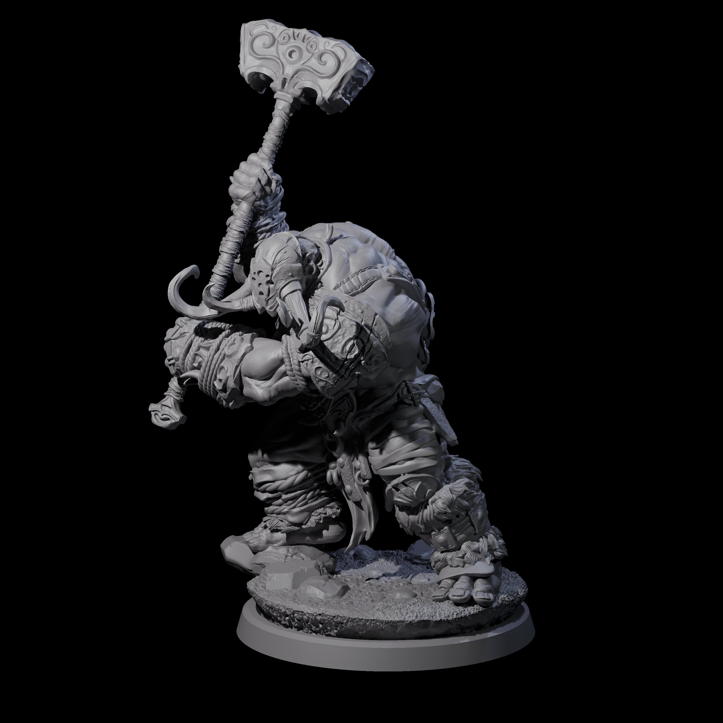 Fierce Cave Ogre B Miniature for Dungeons and Dragons, Pathfinder or other TTRPGs