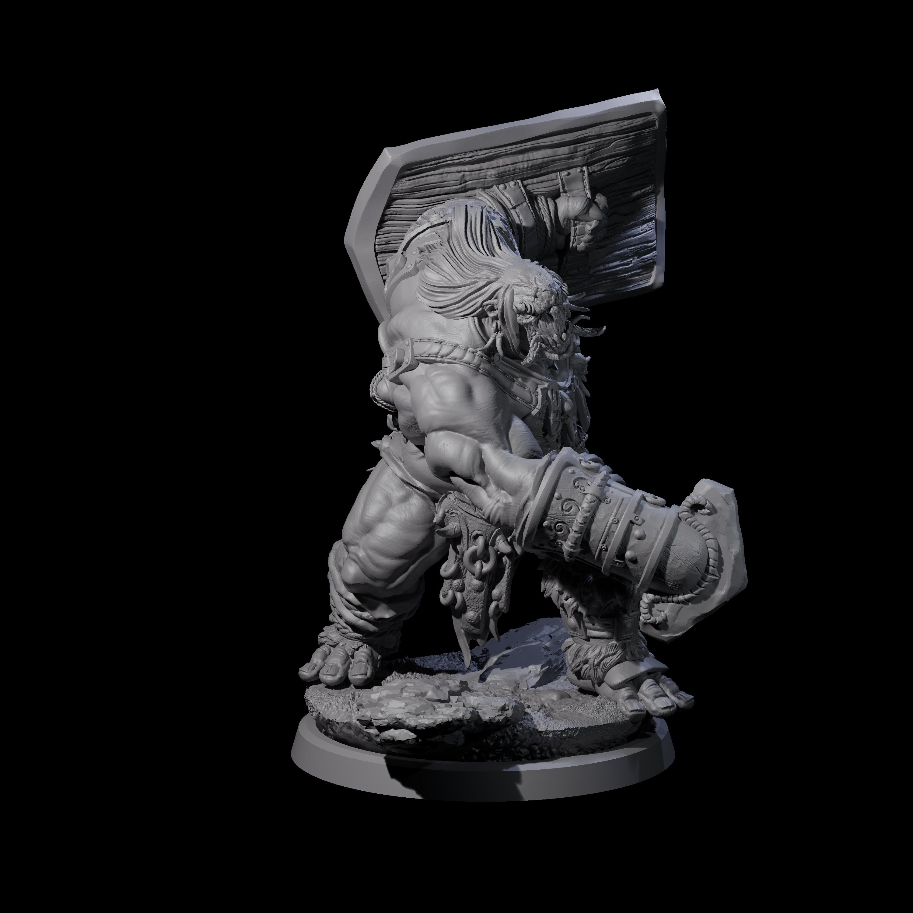 Fierce Cave Ogre C Miniature for Dungeons and Dragons, Pathfinder or other TTRPGs