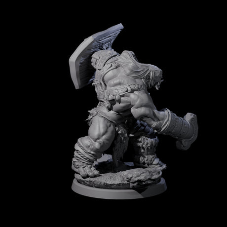 Fierce Cave Ogre C Miniature for Dungeons and Dragons, Pathfinder or other TTRPGs
