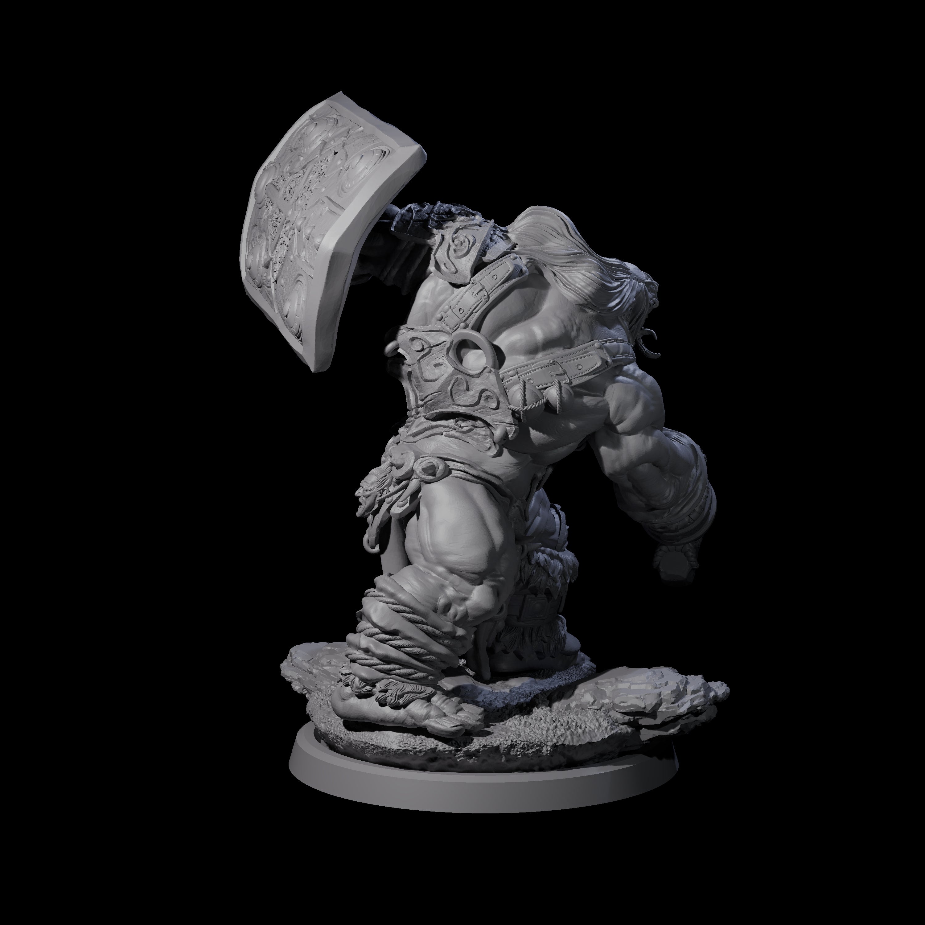 Fierce Cave Ogre C Miniature for Dungeons and Dragons, Pathfinder or other TTRPGs