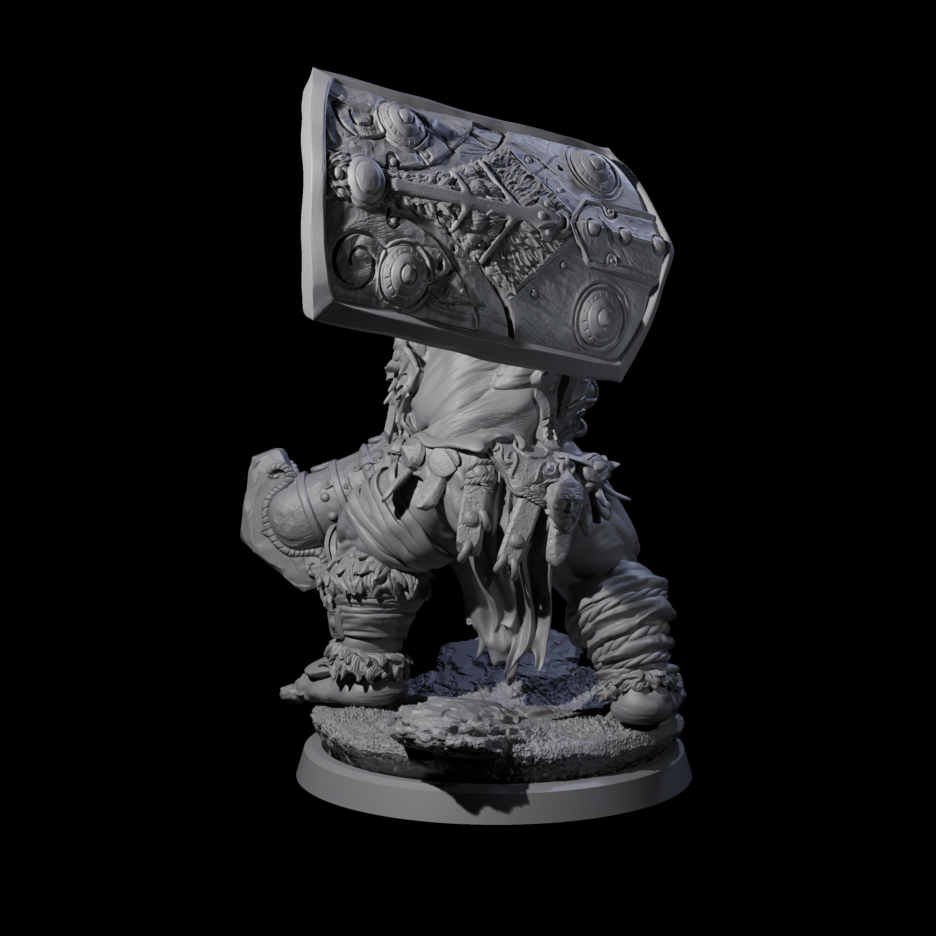 Fierce Cave Ogre C Miniature for Dungeons and Dragons, Pathfinder or other TTRPGs