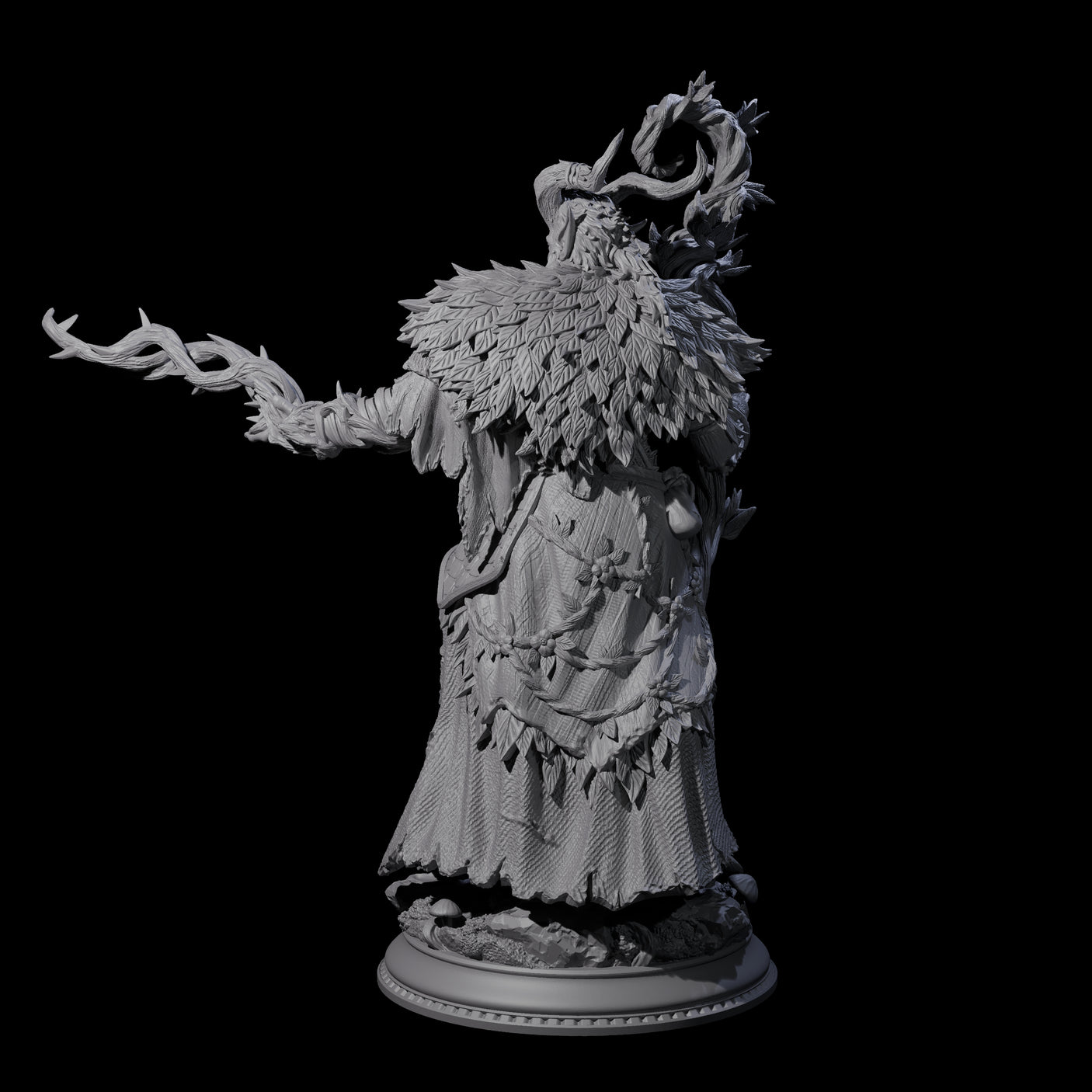 Fierce Elder Druid Miniature for Dungeons and Dragons, Pathfinder or other TTRPGs