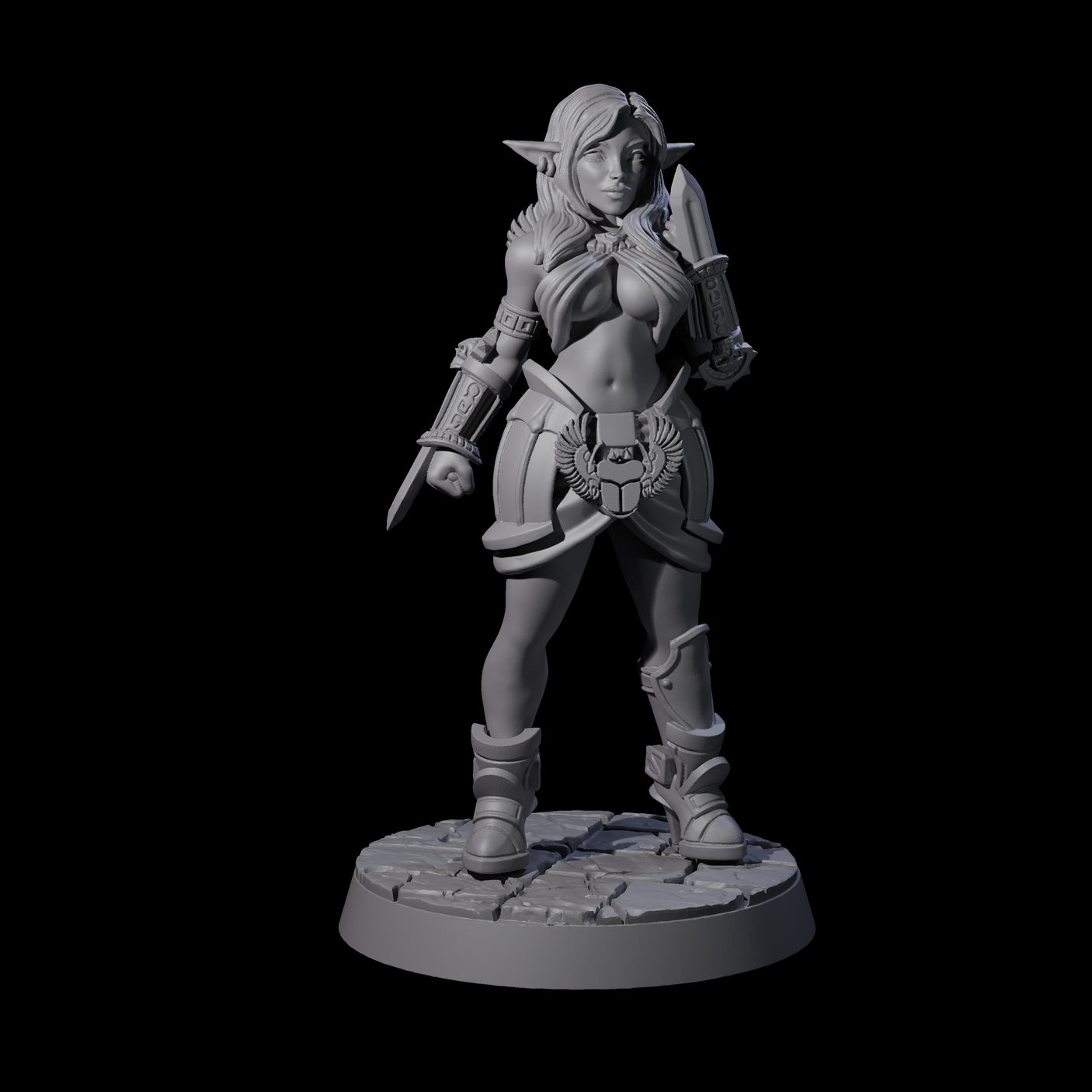 Fierce Forearm Blade Fighter Miniature for Dungeons and Dragons, Pathfinder or other TTRPGs