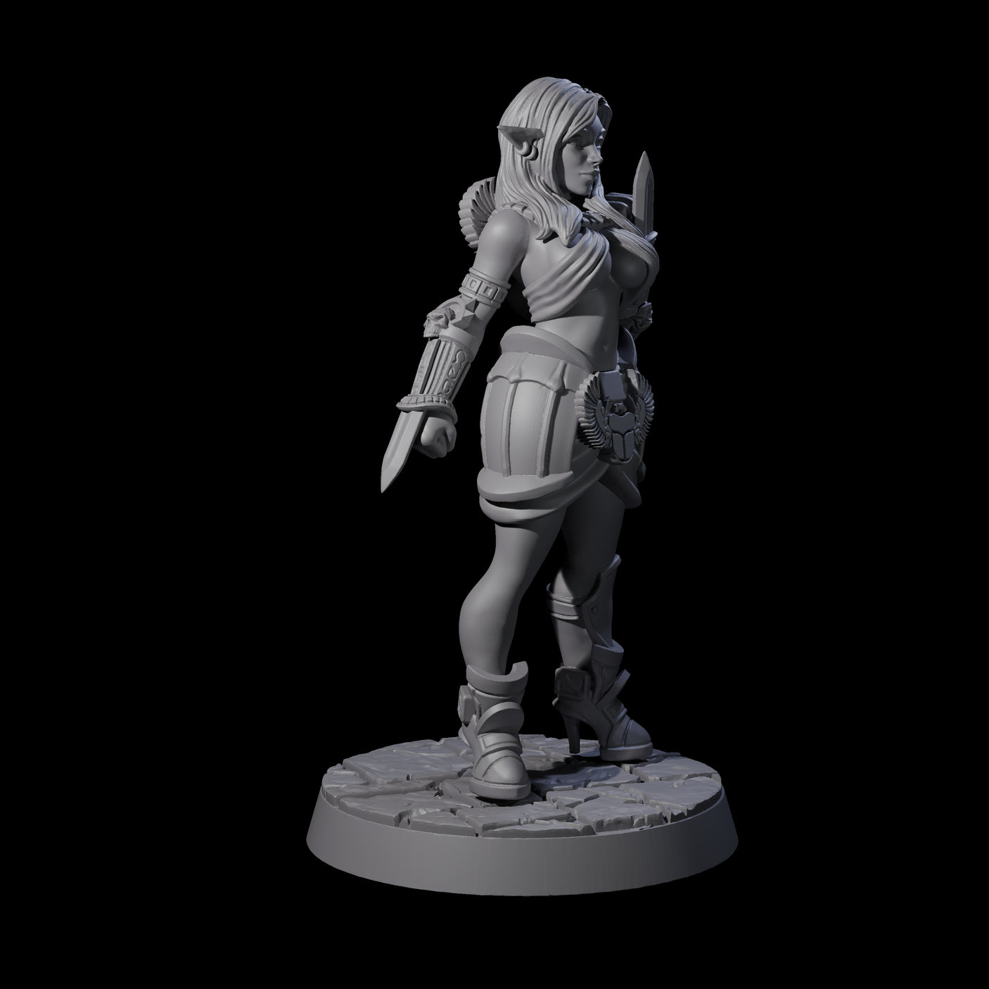 Fierce Forearm Blade Fighter Miniature for Dungeons and Dragons, Pathfinder or other TTRPGs
