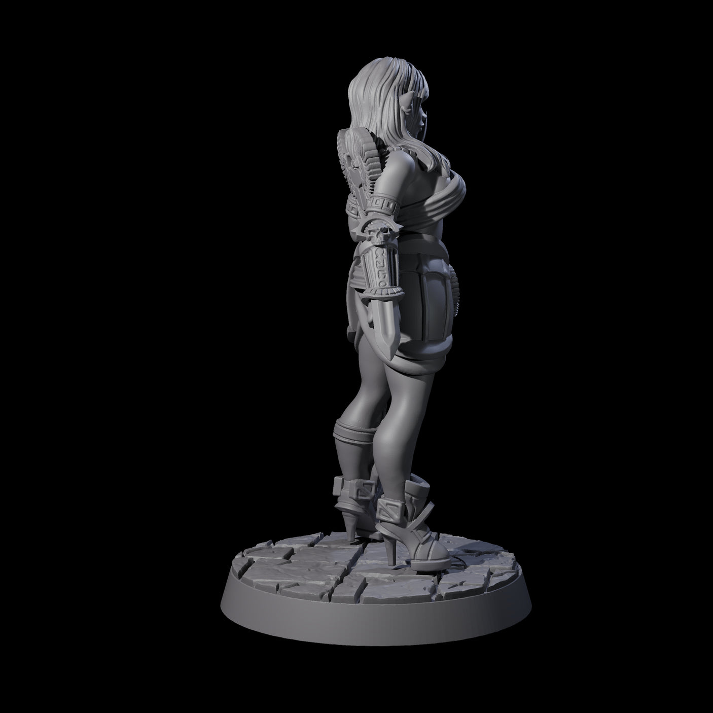 Fierce Forearm Blade Fighter Miniature for Dungeons and Dragons, Pathfinder or other TTRPGs