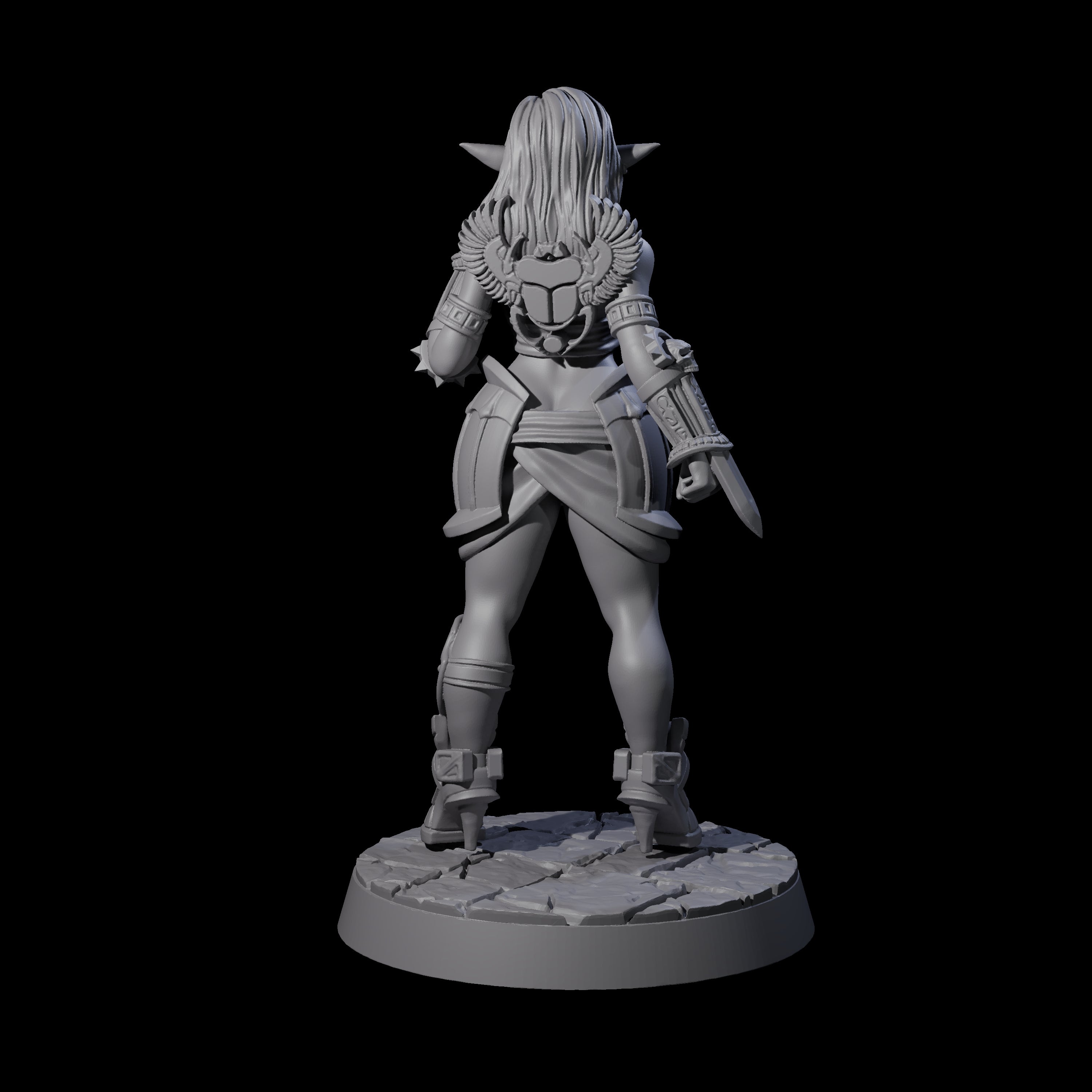 Fierce Forearm Blade Fighter Miniature for Dungeons and Dragons, Pathfinder or other TTRPGs