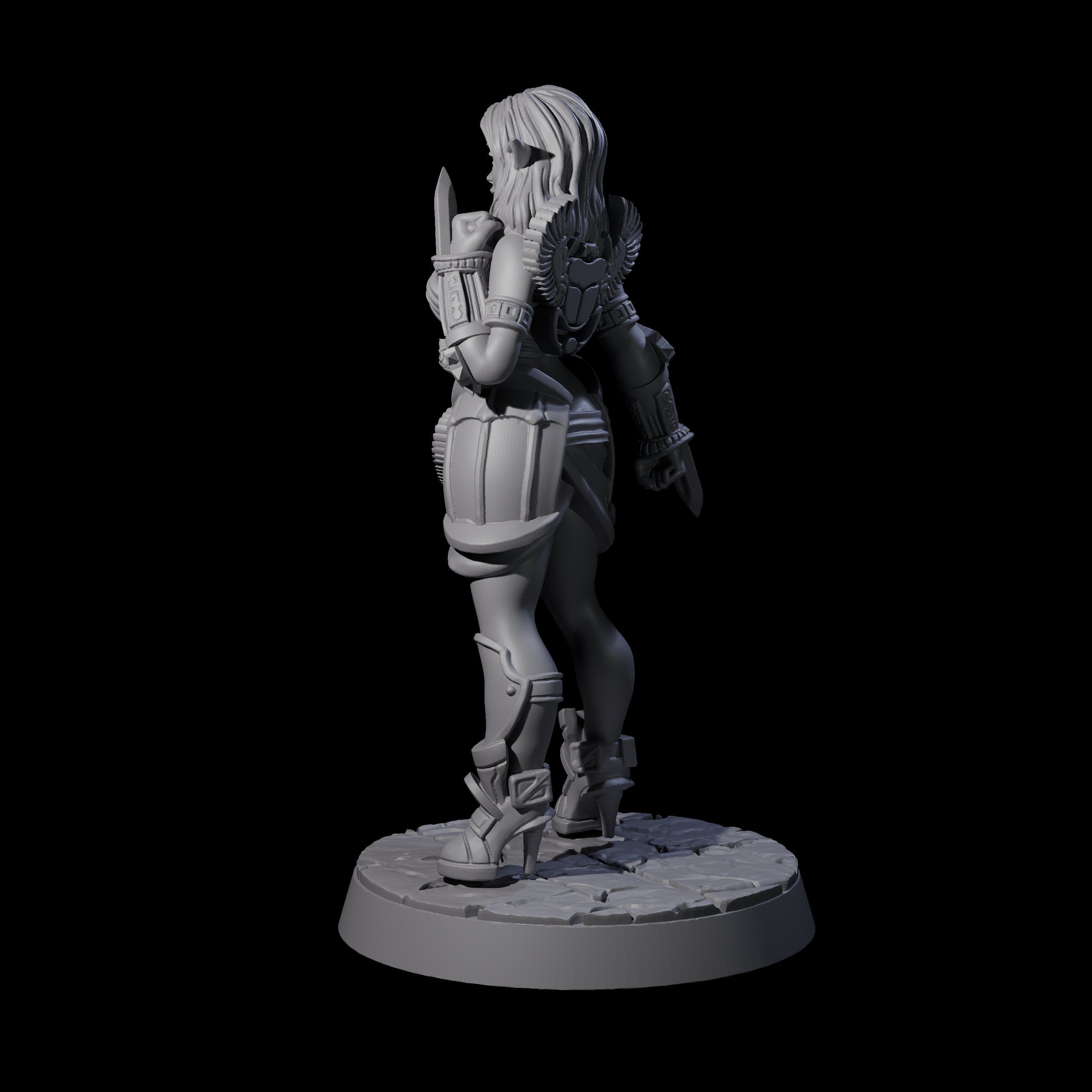 Fierce Forearm Blade Fighter Miniature for Dungeons and Dragons, Pathfinder or other TTRPGs