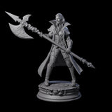 Fierce Half Orc Warrior Miniature for Dungeons and Dragons, Pathfinder or other TTRPGs