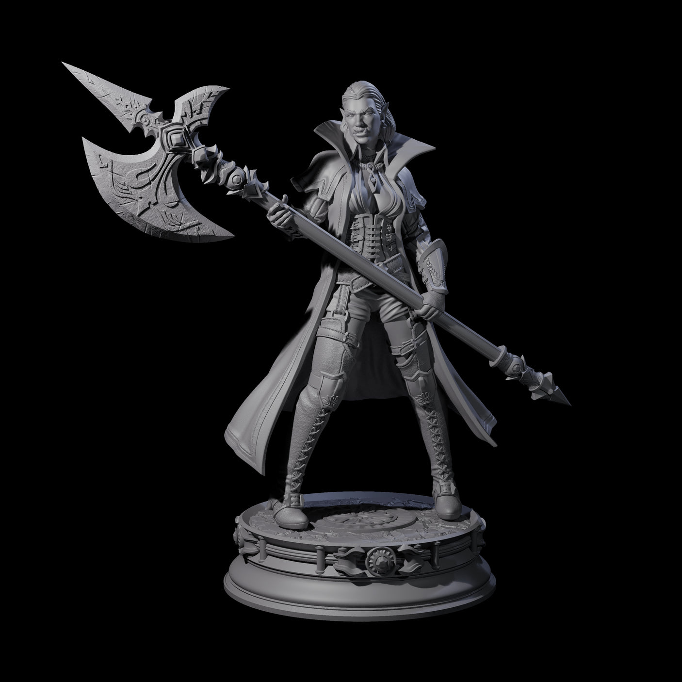 Fierce Half Orc Warrior Miniature for Dungeons and Dragons, Pathfinder or other TTRPGs