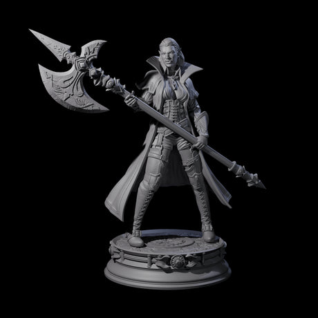 Fierce Half Orc Warrior Miniature for Dungeons and Dragons, Pathfinder or other TTRPGs
