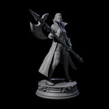 Fierce Half Orc Warrior Miniature for Dungeons and Dragons, Pathfinder or other TTRPGs