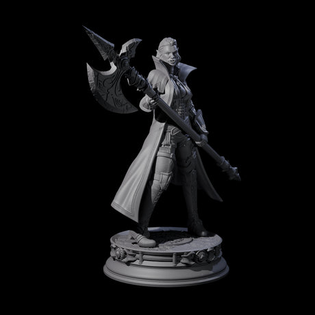 Fierce Half Orc Warrior Miniature for Dungeons and Dragons, Pathfinder or other TTRPGs