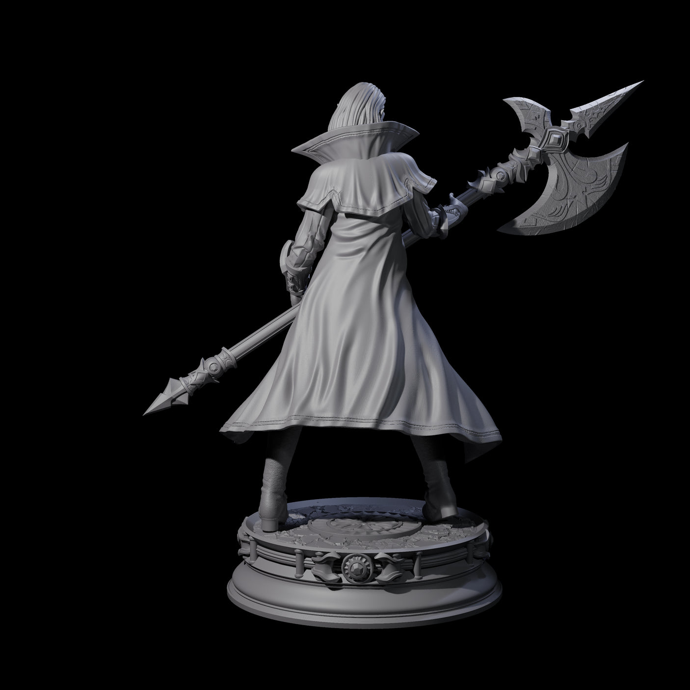 Fierce Half Orc Warrior Miniature for Dungeons and Dragons, Pathfinder or other TTRPGs