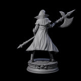 Fierce Half Orc Warrior Miniature for Dungeons and Dragons, Pathfinder or other TTRPGs
