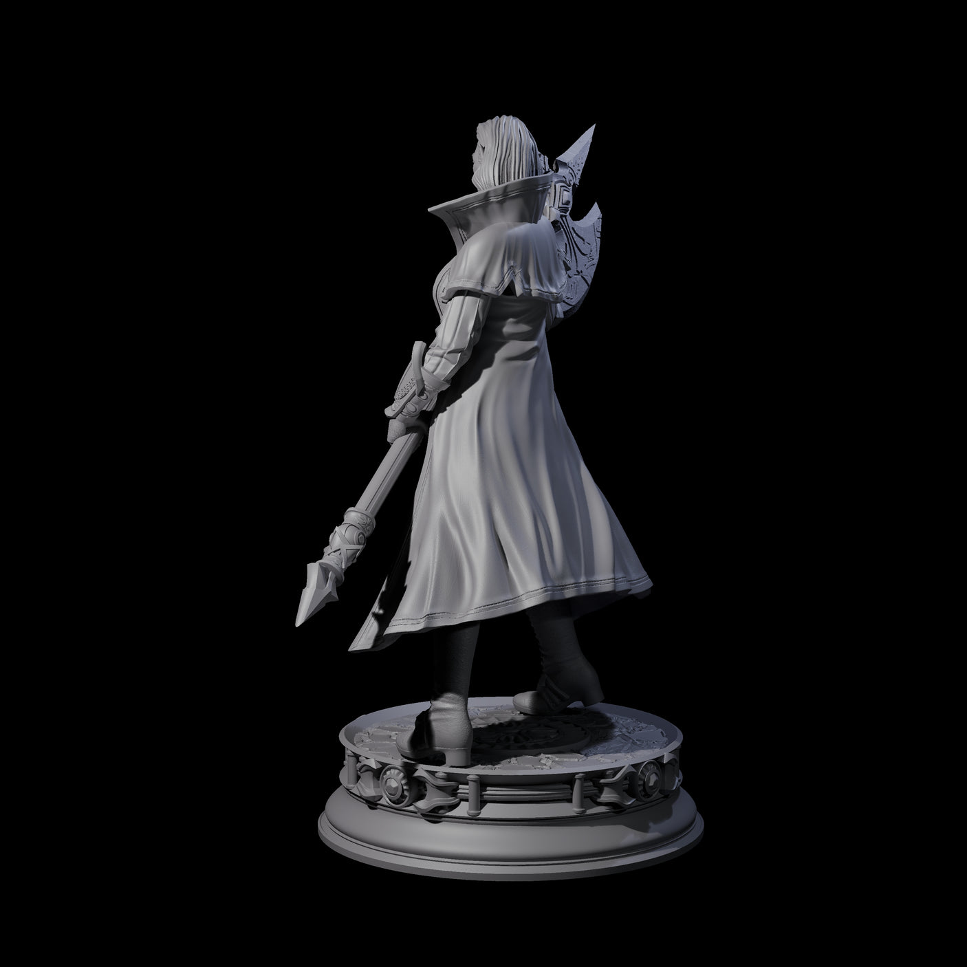 Fierce Half Orc Warrior Miniature for Dungeons and Dragons, Pathfinder or other TTRPGs
