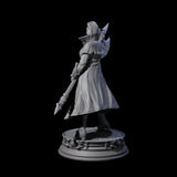 Fierce Half Orc Warrior Miniature for Dungeons and Dragons, Pathfinder or other TTRPGs