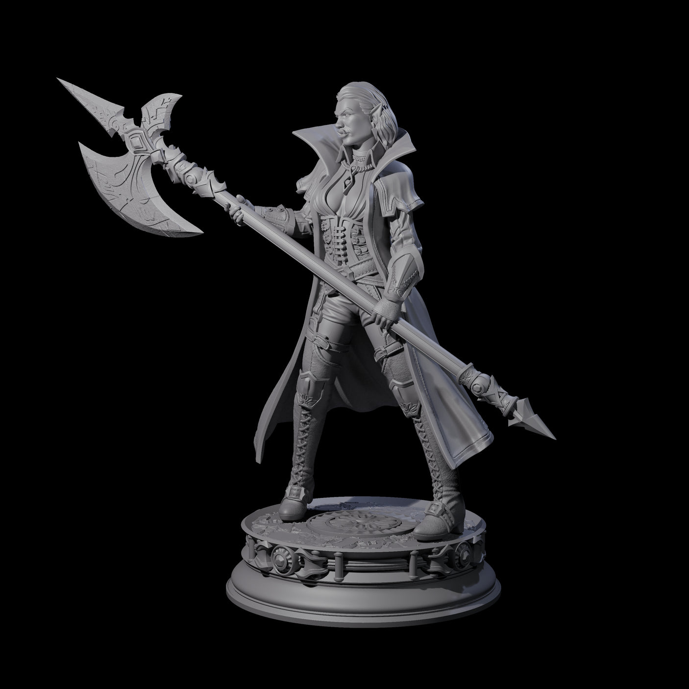 Fierce Half Orc Warrior Miniature for Dungeons and Dragons, Pathfinder or other TTRPGs