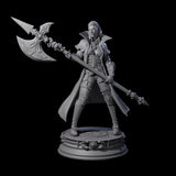 Fierce Half Orc Warrior Miniature for Dungeons and Dragons, Pathfinder or other TTRPGs