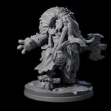 Fierce Loxodon Viking Miniature for Dungeons and Dragons, Pathfinder or other TTRPGs