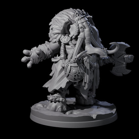 Fierce Loxodon Viking Miniature for Dungeons and Dragons, Pathfinder or other TTRPGs