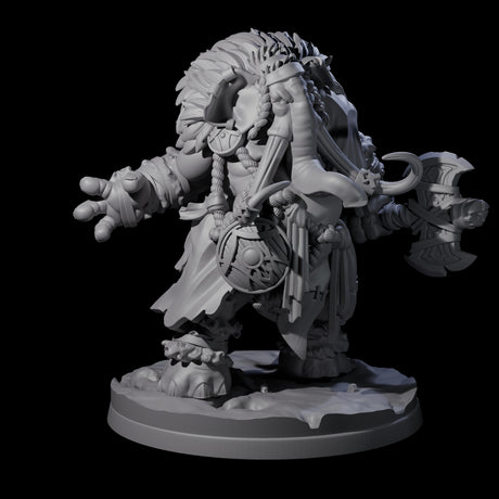 Fierce Loxodon Viking Miniature for Dungeons and Dragons, Pathfinder or other TTRPGs