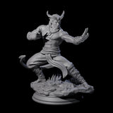 Fierce Tiefling Monk Miniature for Dungeons and Dragons, Pathfinder or other TTRPGs