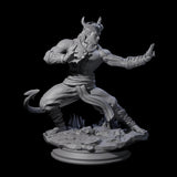 Fierce Tiefling Monk Miniature for Dungeons and Dragons, Pathfinder or other TTRPGs