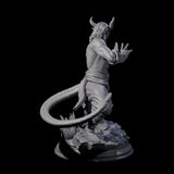 Fierce Tiefling Monk Miniature for Dungeons and Dragons, Pathfinder or other TTRPGs