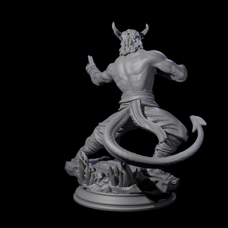 Fierce Tiefling Monk Miniature for Dungeons and Dragons, Pathfinder or other TTRPGs