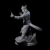 Fierce Tiefling Monk Miniature for Dungeons and Dragons, Pathfinder or other TTRPGs
