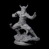 Fierce Tiefling Monk Miniature for Dungeons and Dragons, Pathfinder or other TTRPGs