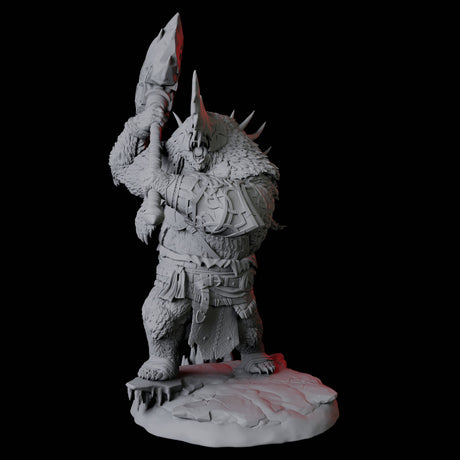 Fierce Ursine Warrior C Miniature for Dungeons and Dragons, Pathfinder or other TTRPGs