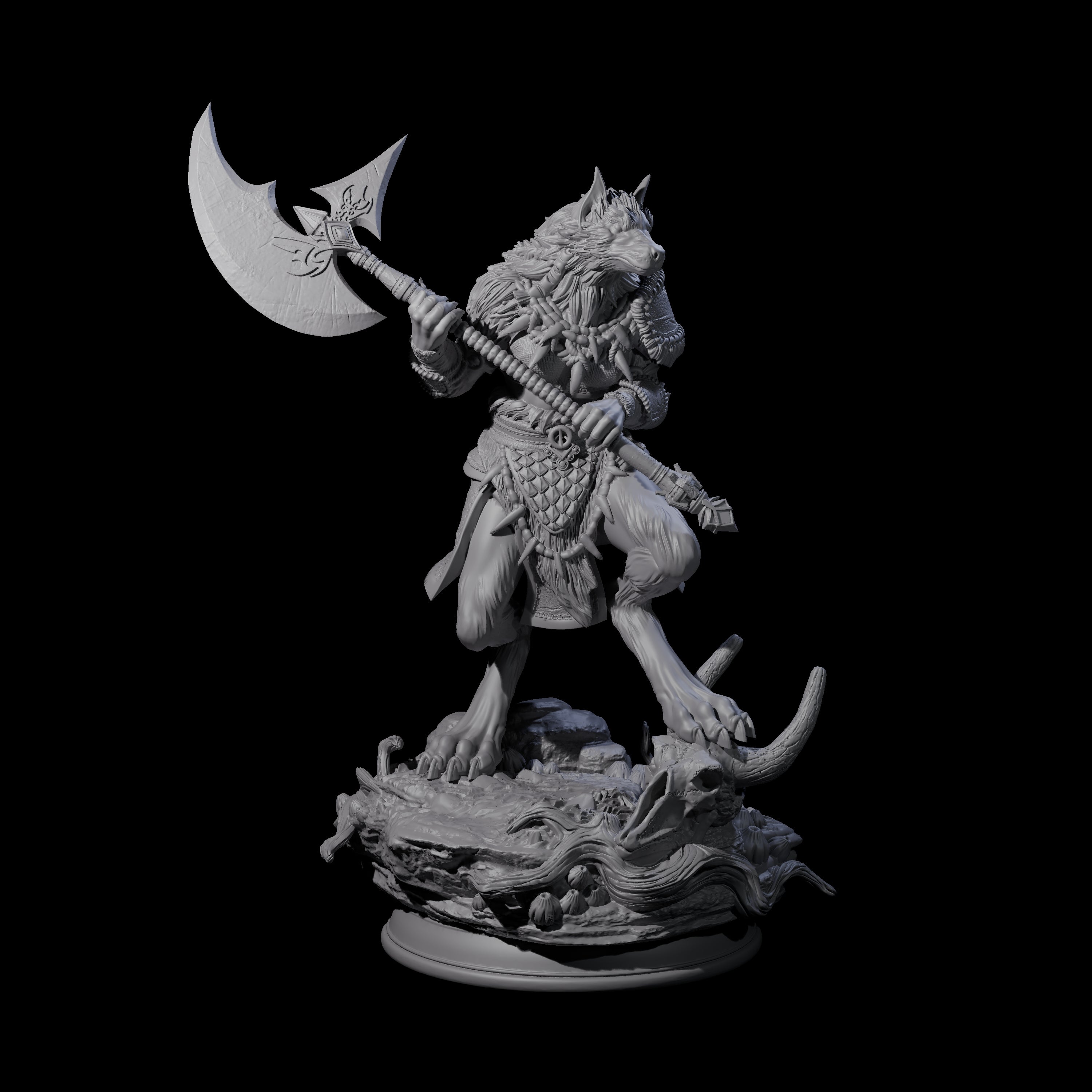 Fierce Werewolf Miniature for Dungeons and Dragons, Pathfinder or other TTRPGs