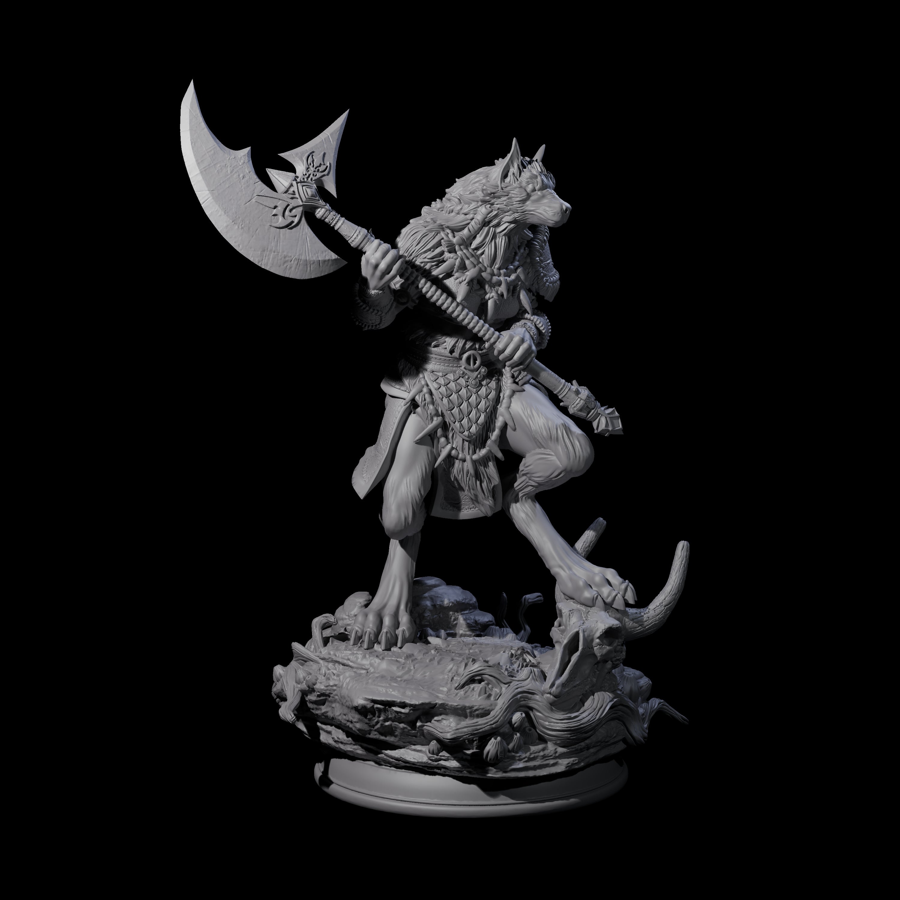 Fierce Werewolf Miniature for Dungeons and Dragons, Pathfinder or other TTRPGs