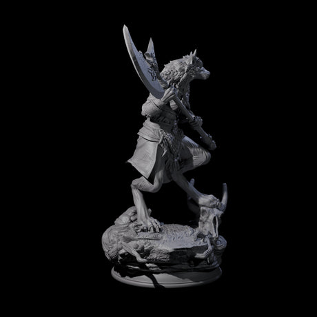 Fierce Werewolf Miniature for Dungeons and Dragons, Pathfinder or other TTRPGs