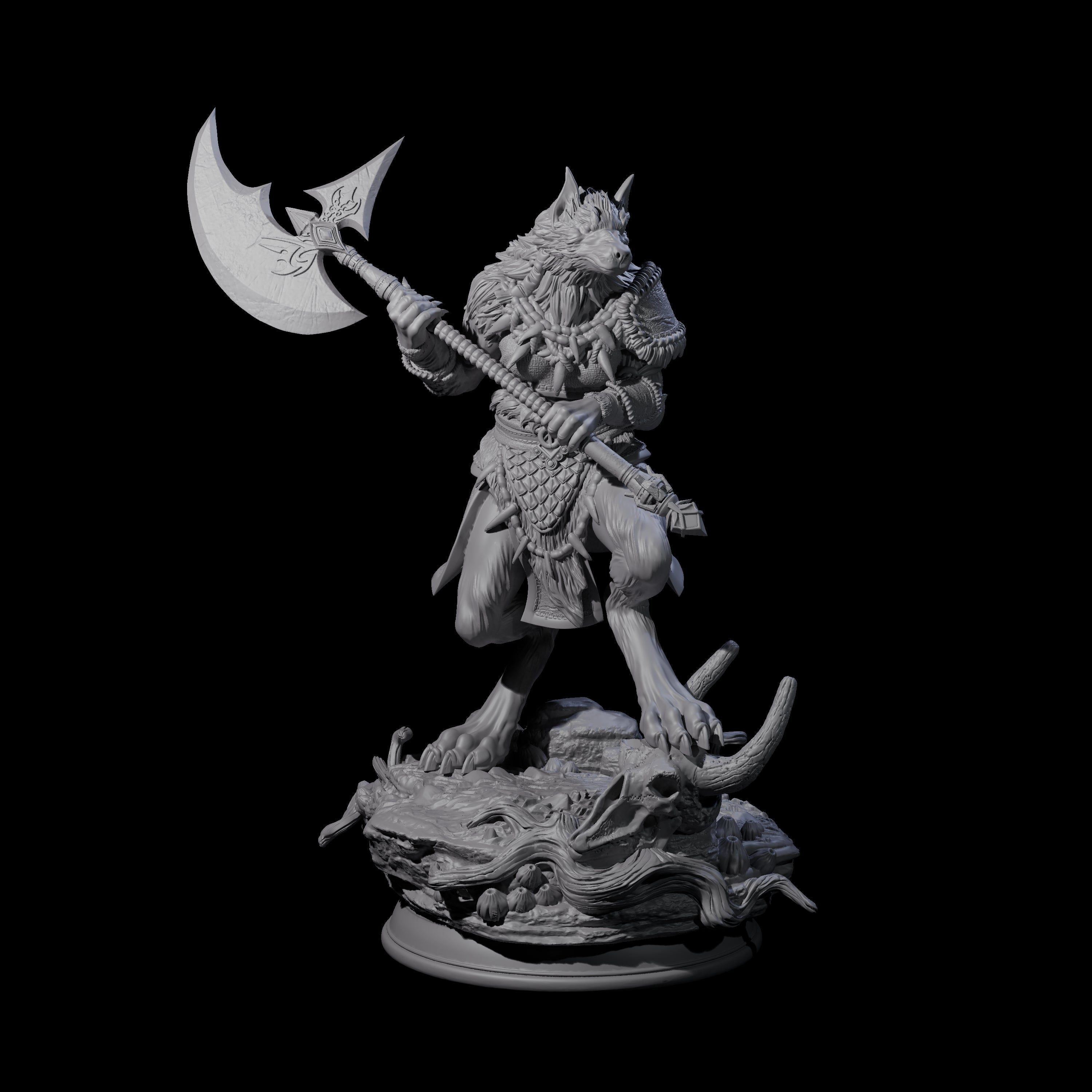 Fierce Werewolf Miniature for Dungeons and Dragons, Pathfinder or other TTRPGs