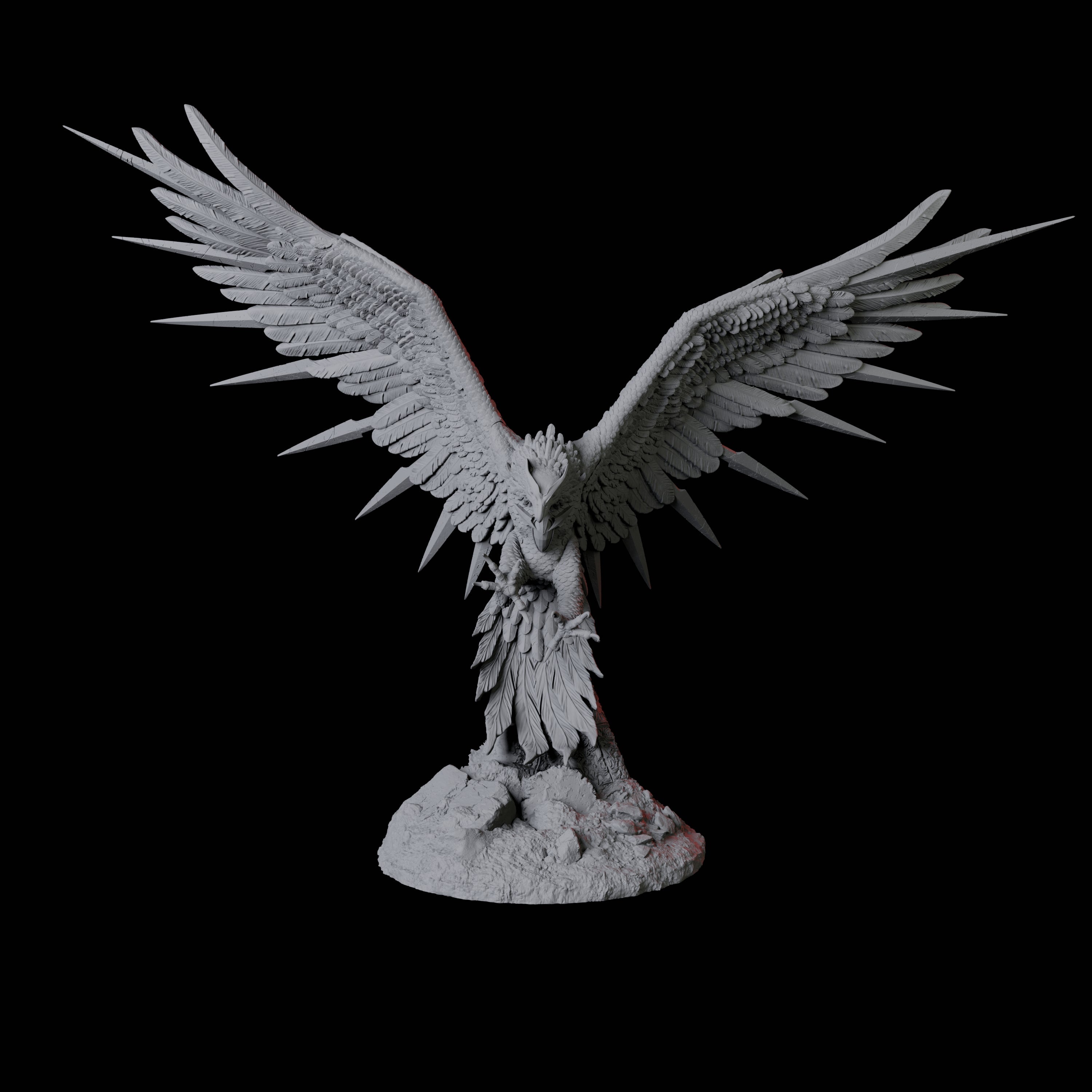 Fiery Phoenix A Miniature for Dungeons and Dragons, Pathfinder or other TTRPGs