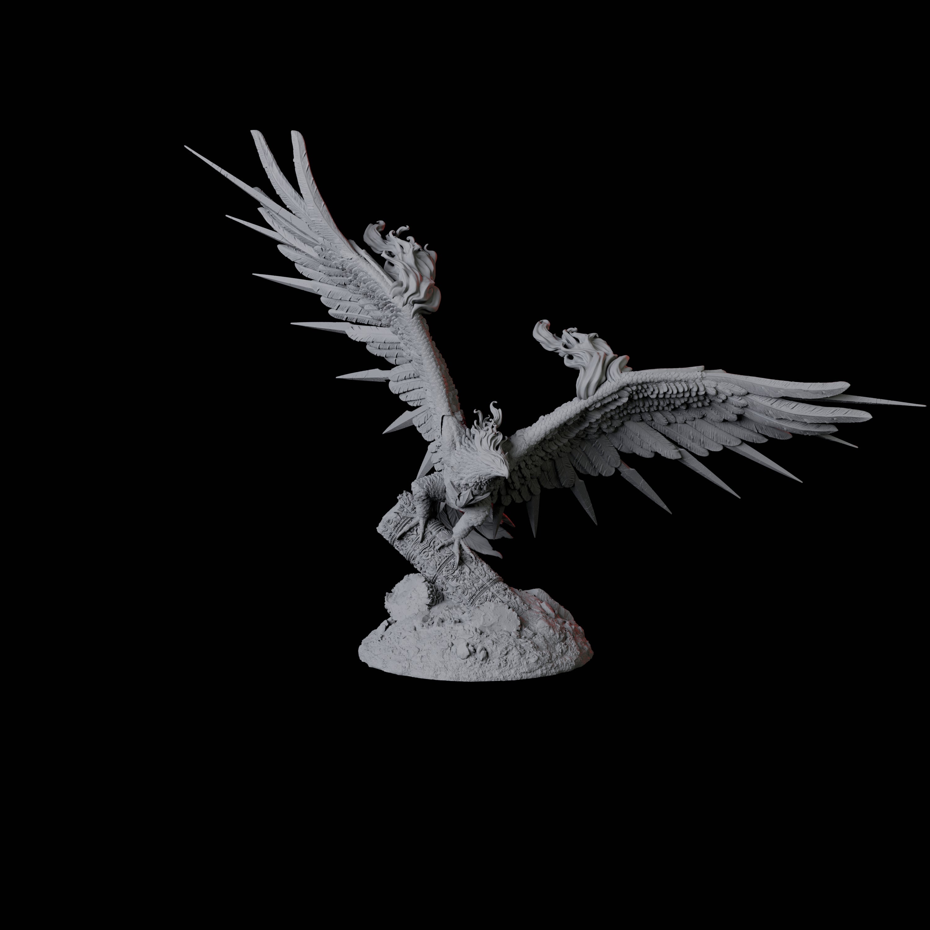 Fiery Phoenix B Miniature for Dungeons and Dragons, Pathfinder or other TTRPGs