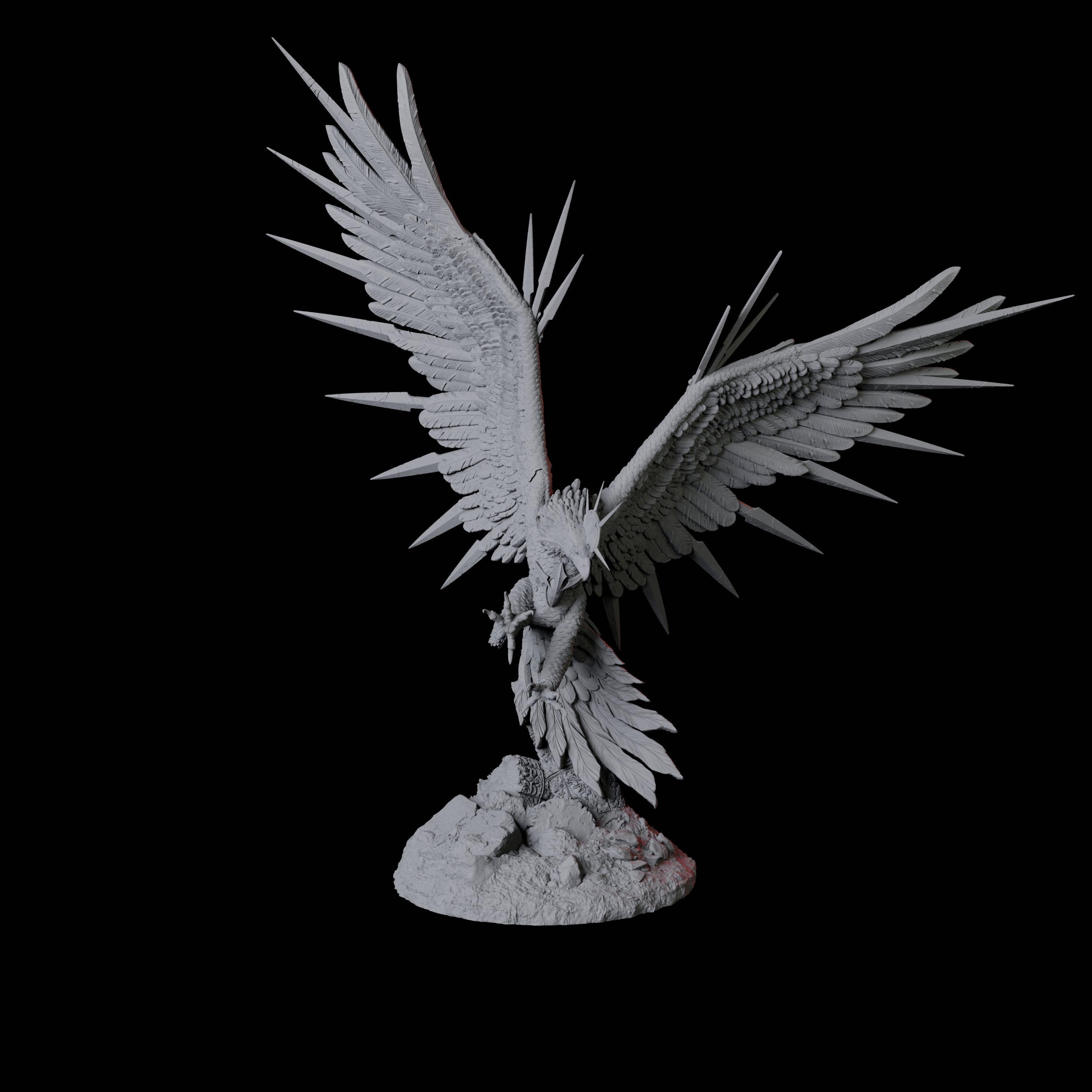 Fiery Phoenix C Miniature for Dungeons and Dragons, Pathfinder or other TTRPGs