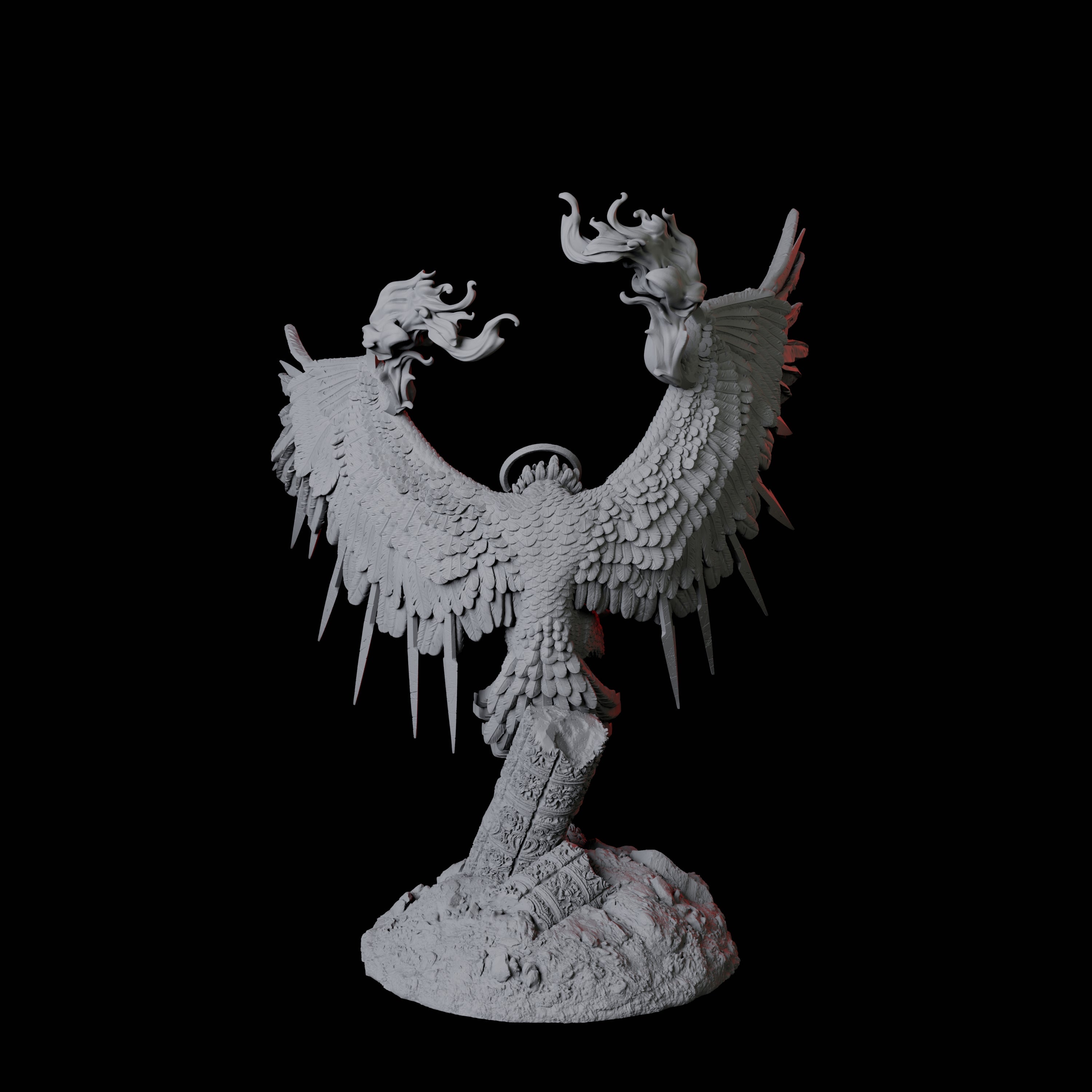 Fiery Phoenix D Miniature for Dungeons and Dragons, Pathfinder or other TTRPGs