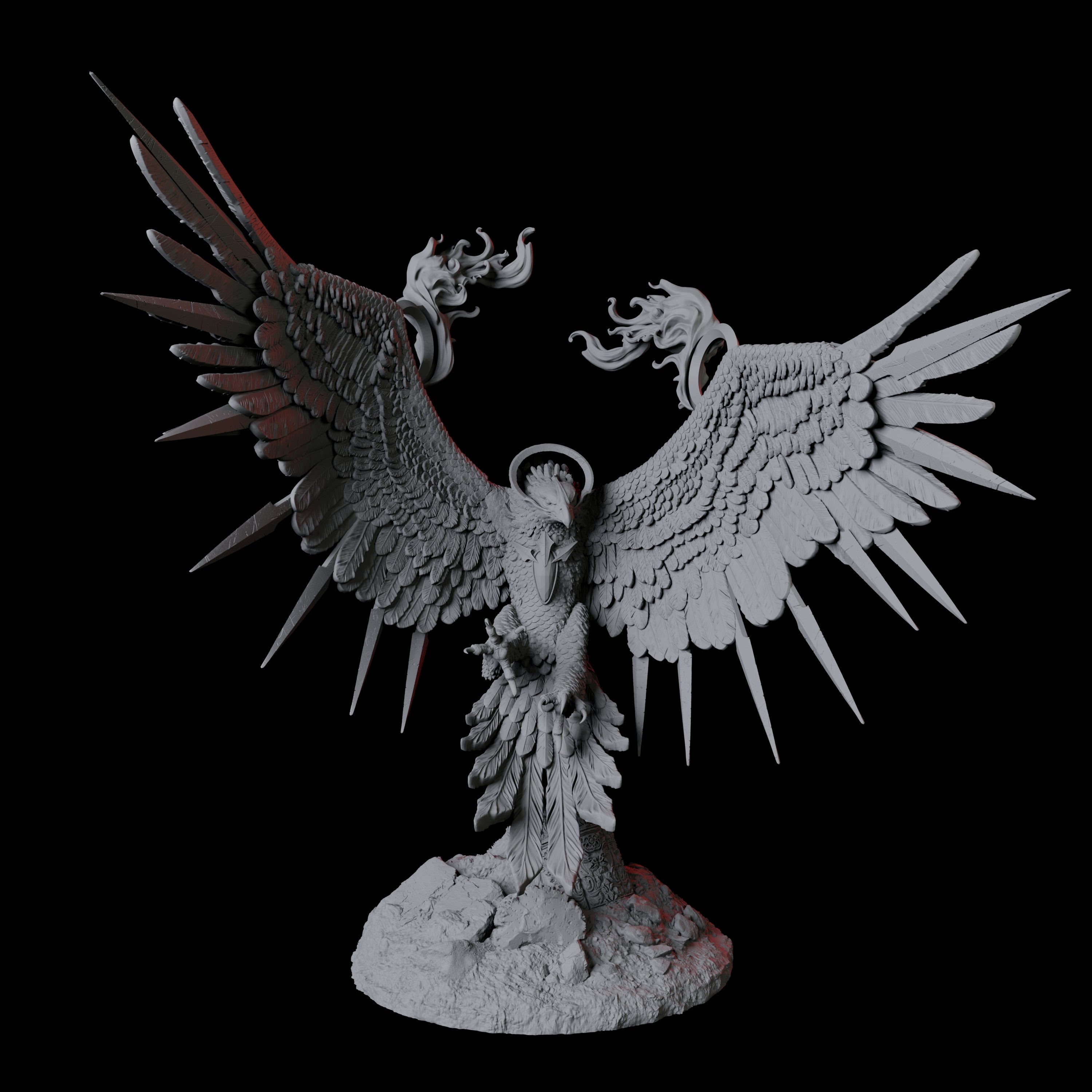 Fiery Phoenix D Miniature for Dungeons and Dragons, Pathfinder or other TTRPGs