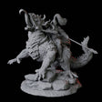 Fighter mounted on Giant Lizard C Miniature for Dungeons and Dragons, Pathfinder or other TTRPGs