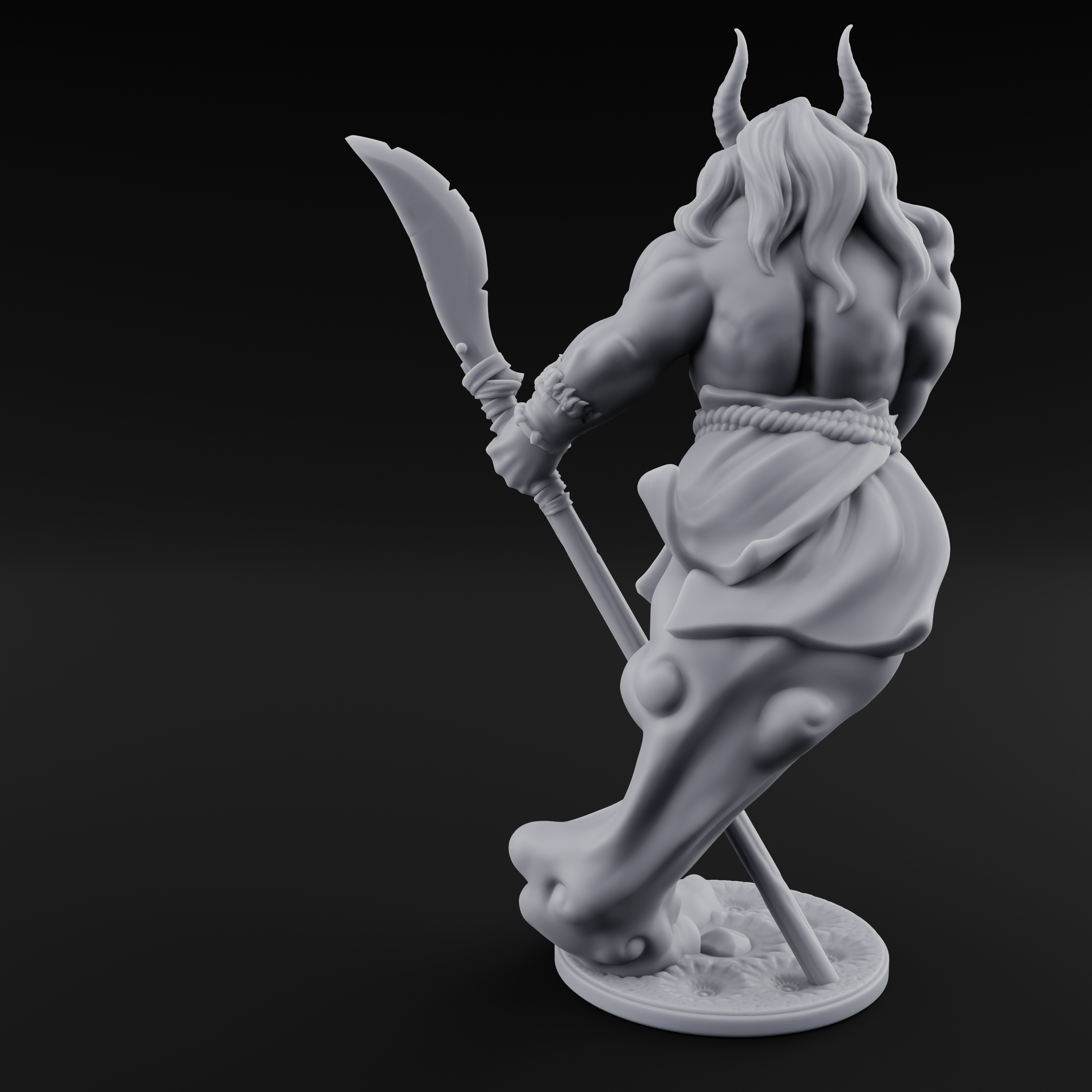 Fighting Djinni Warrior Miniature for Dungeons and Dragons, Pathfinder or other TTRPGs