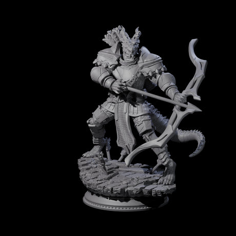 Fighting Dragonborn Dragonguard A Miniature for Dungeons and Dragons, Pathfinder or other TTRPGs