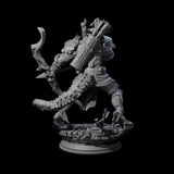 Fighting Dragonborn Dragonguard A Miniature for Dungeons and Dragons, Pathfinder or other TTRPGs